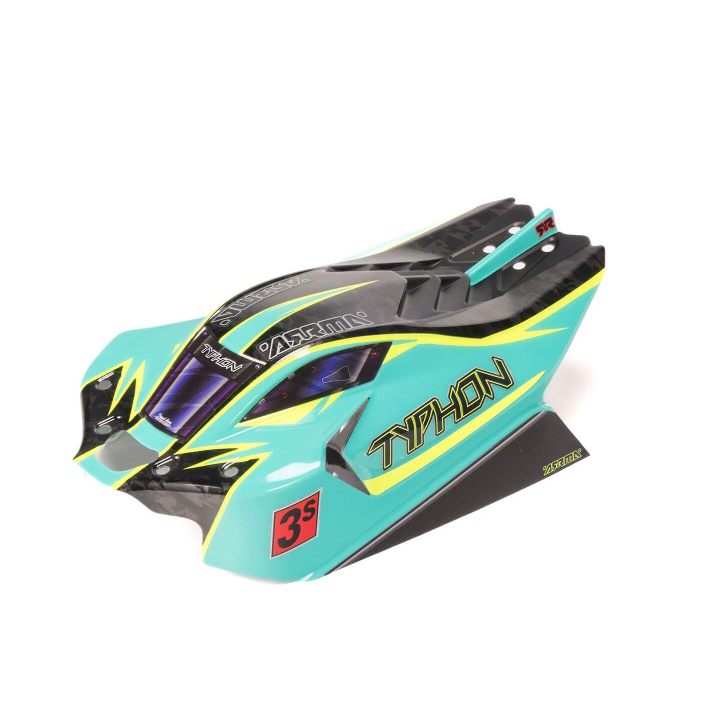 ARRMA ARA406171 1:8 TYPHON 4X4 Green/Yellow Clipless Painted Decaled Body