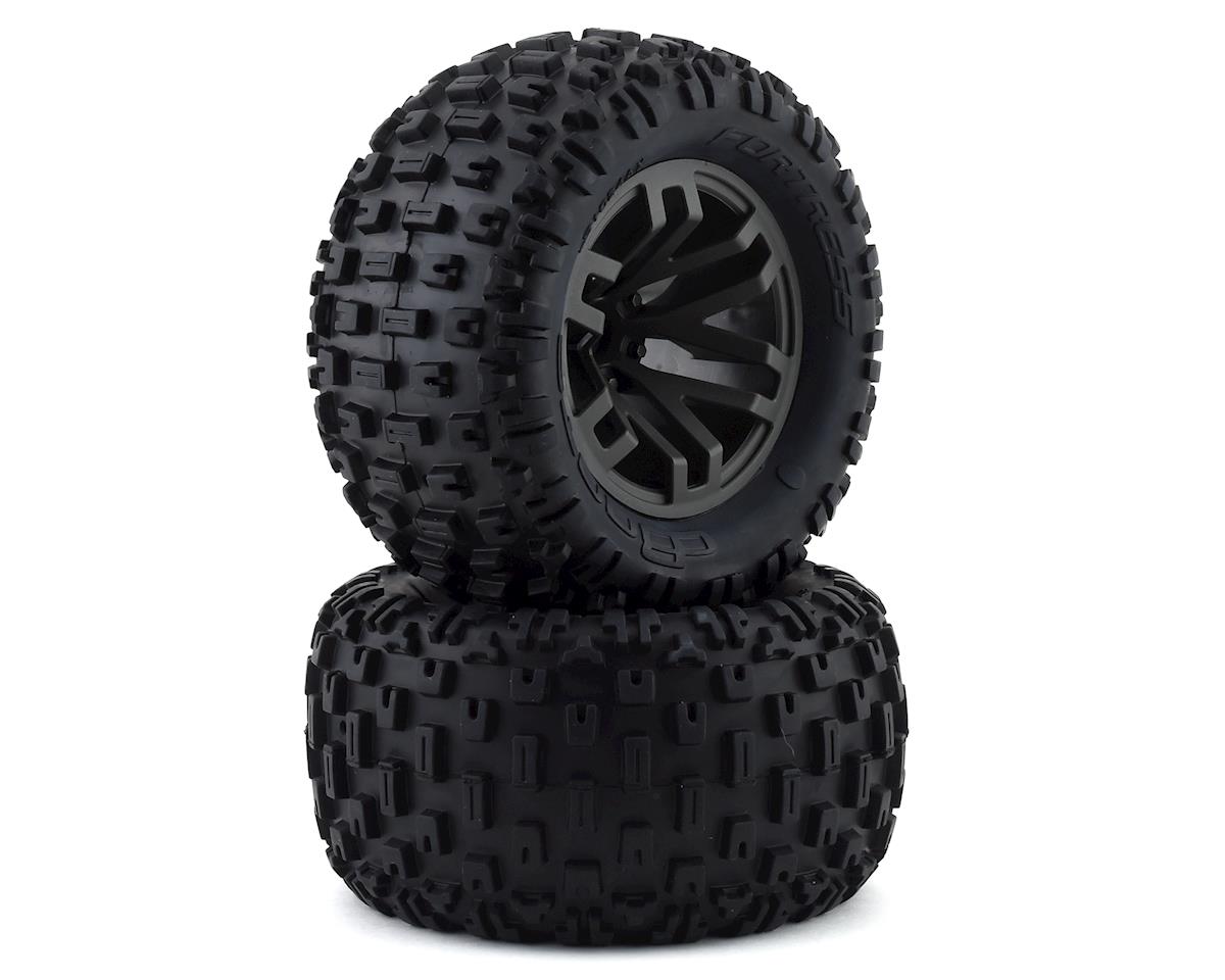 ARRMA ARA550086 Dboots 'Fortress MT' Glued Gun Metal Tire Set (Pack of 2)