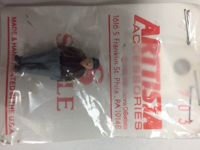 Arttista 703 S Standing Man with Hat and Jacket Hand Painted