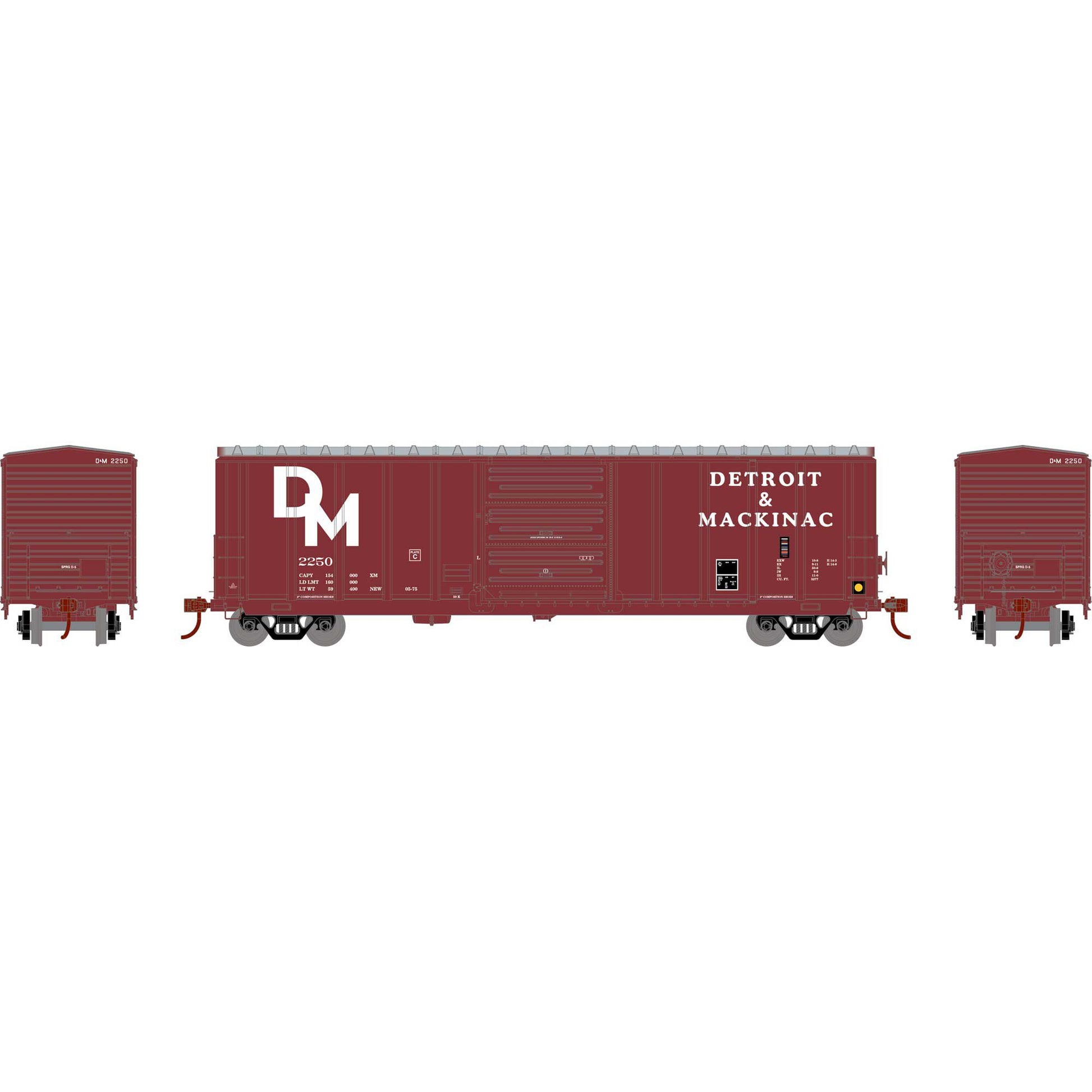 Athearn 15954 HO Detroit and Mackinac 50' PS 5277 Box Car #2250