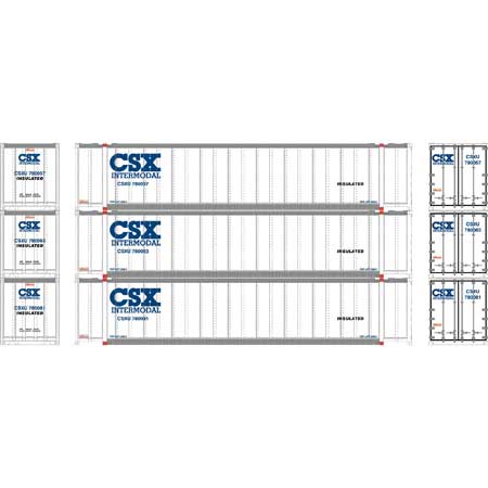 Athearn 17297 N CSX 48' Container #2 (Pack of 3)