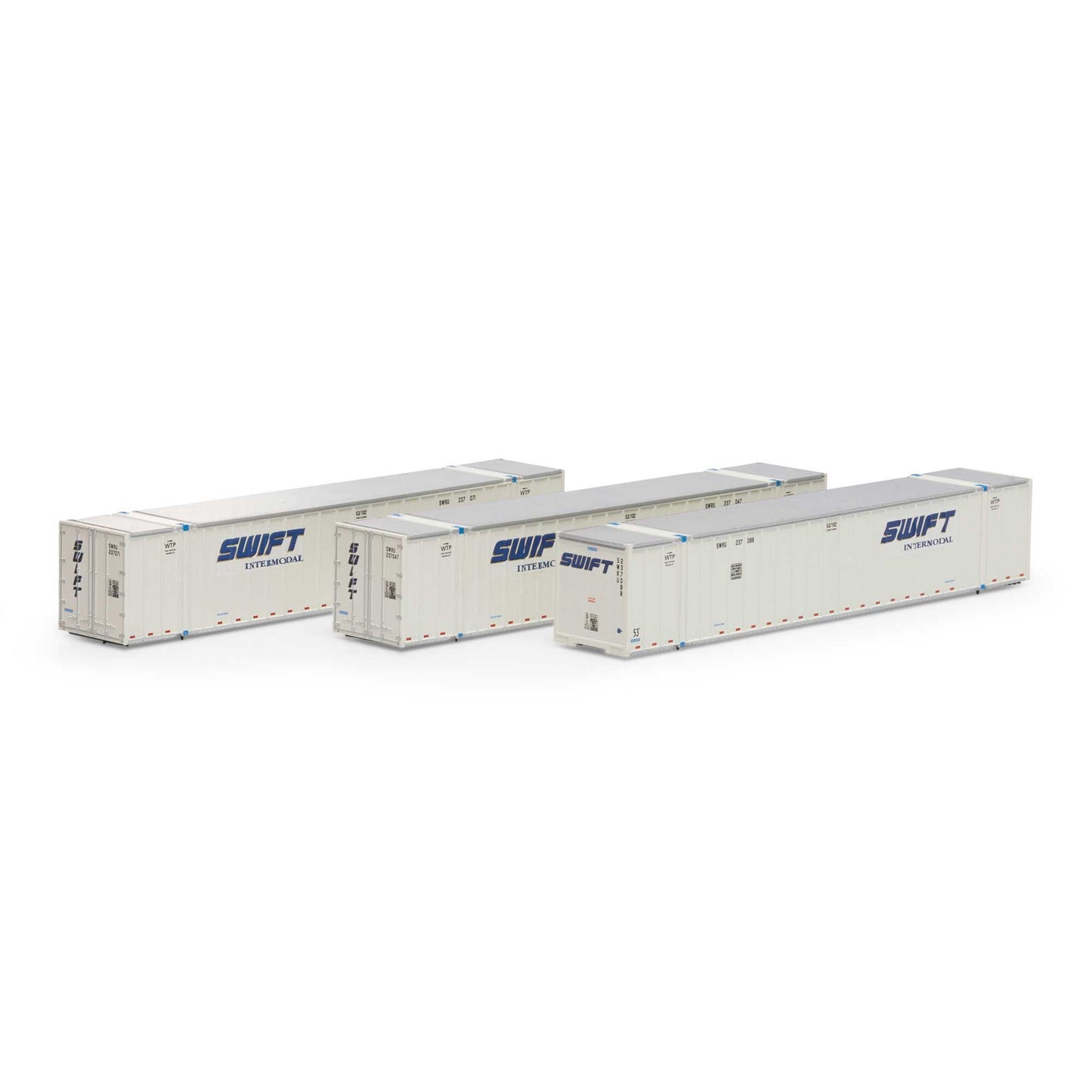 Athearn 17306 N Swift 53' Stoughton Containers #1 (Set of 3)