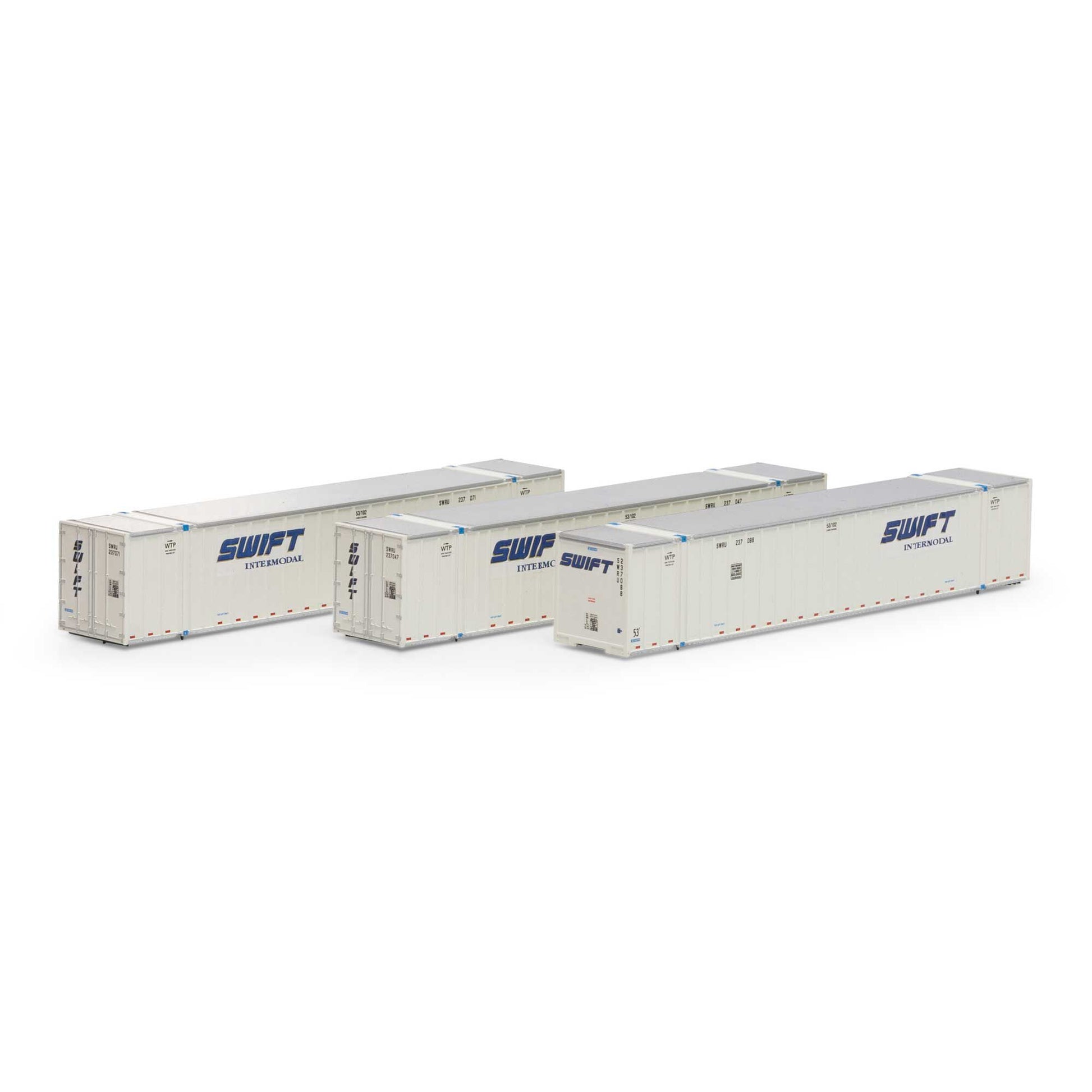 Athearn 17306 N Swift 53' Stoughton Containers #1 (Set of 3)
