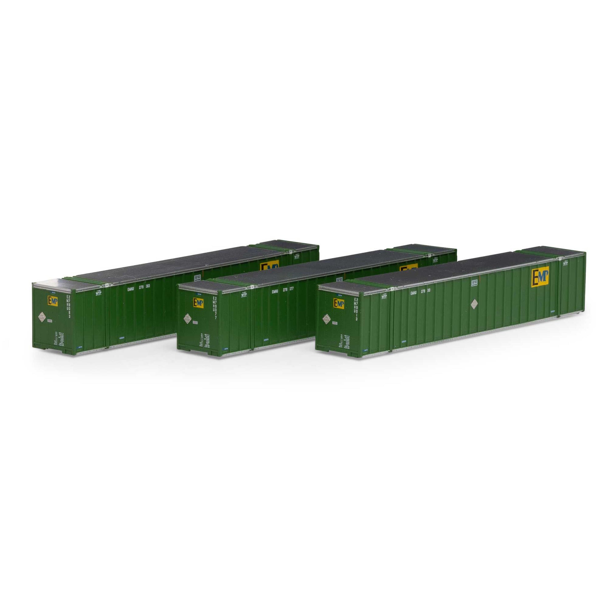 Athearn 17310 N EMP 53' Stoughton Containers #1 (Set of 3)