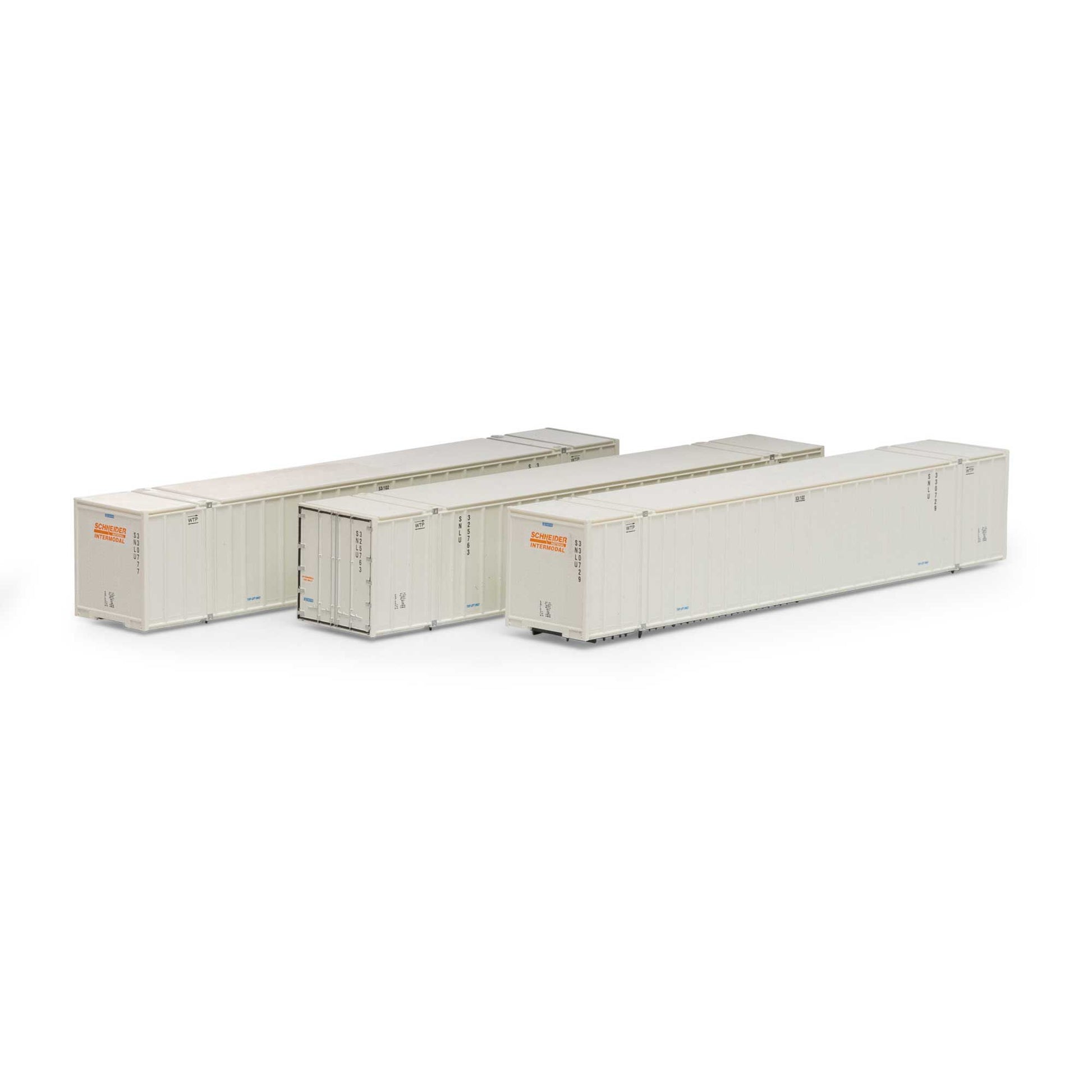 Athearn 17312 N Schneider 53' Stoughton Containers #1 (Set of 3)