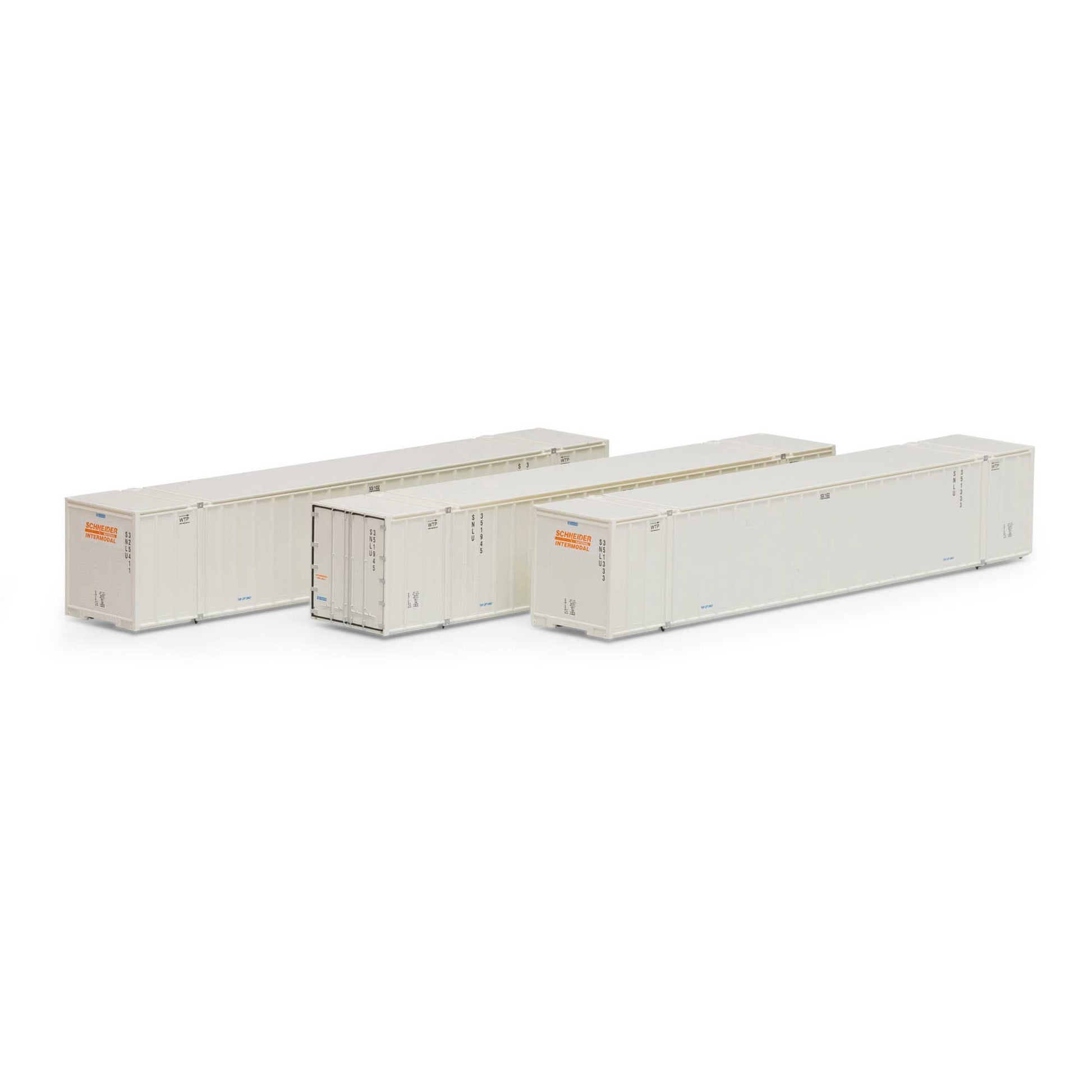 Athearn 17313 N Schneider 53' Stoughton Containers #2 (Set of 3)