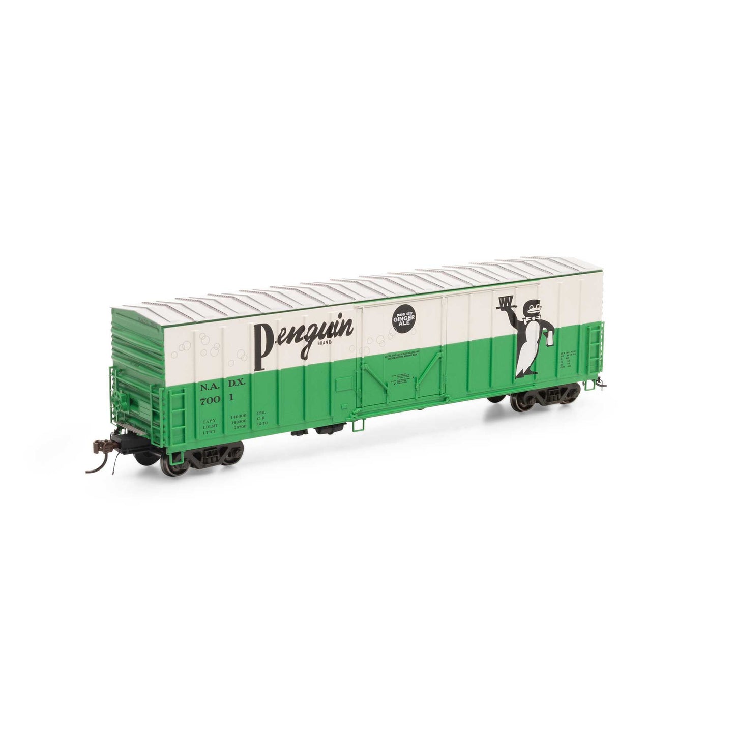 Athearn 18445 HO Penguin Ginger Ale 50' NACC Boxcar #7001