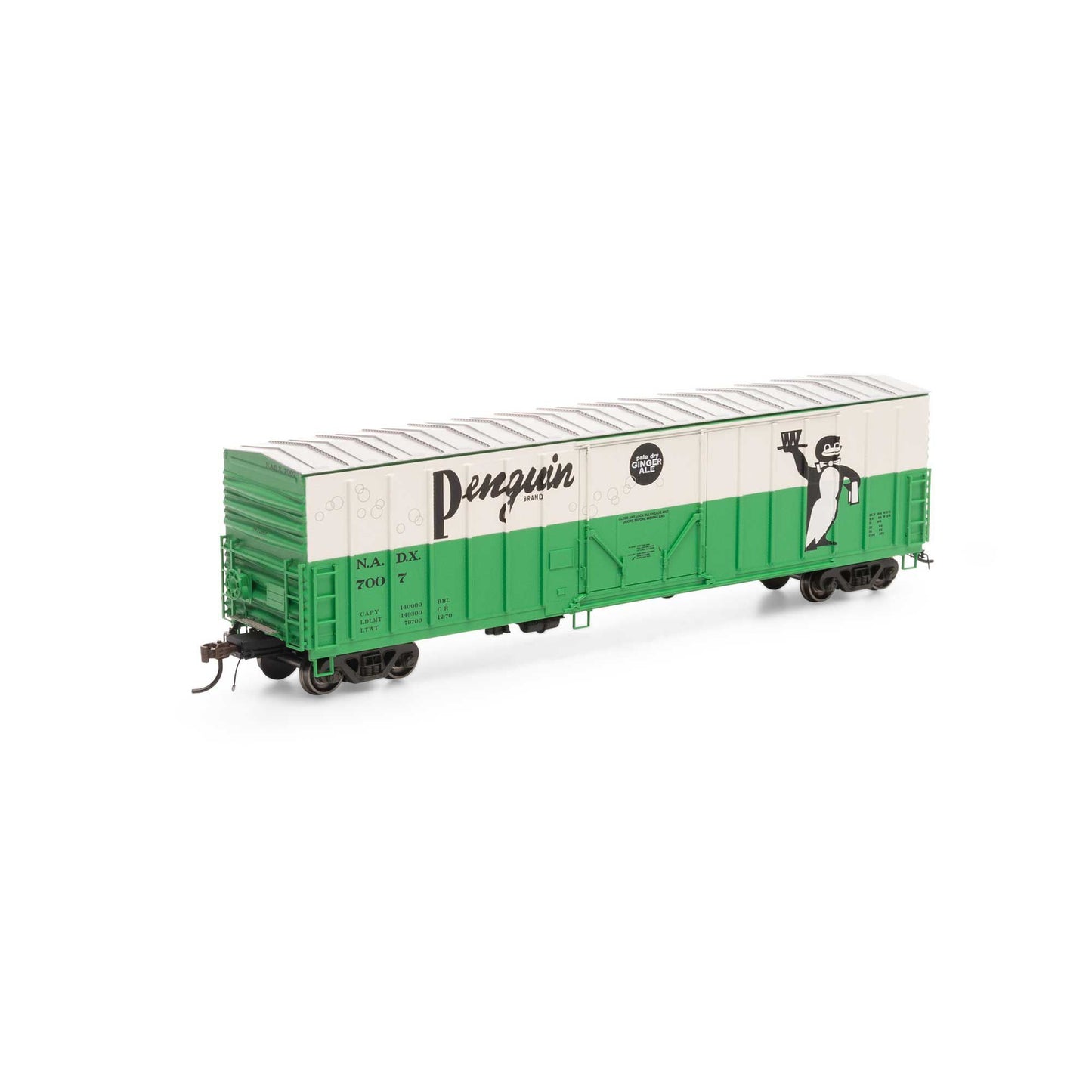 Athearn 18447 HO Penguin Ginger Ale 50' NACC Boxcar #7007
