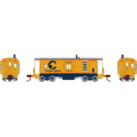 Athearn 23137 N Chessie System C&O Bay Window Caboose Car #904115