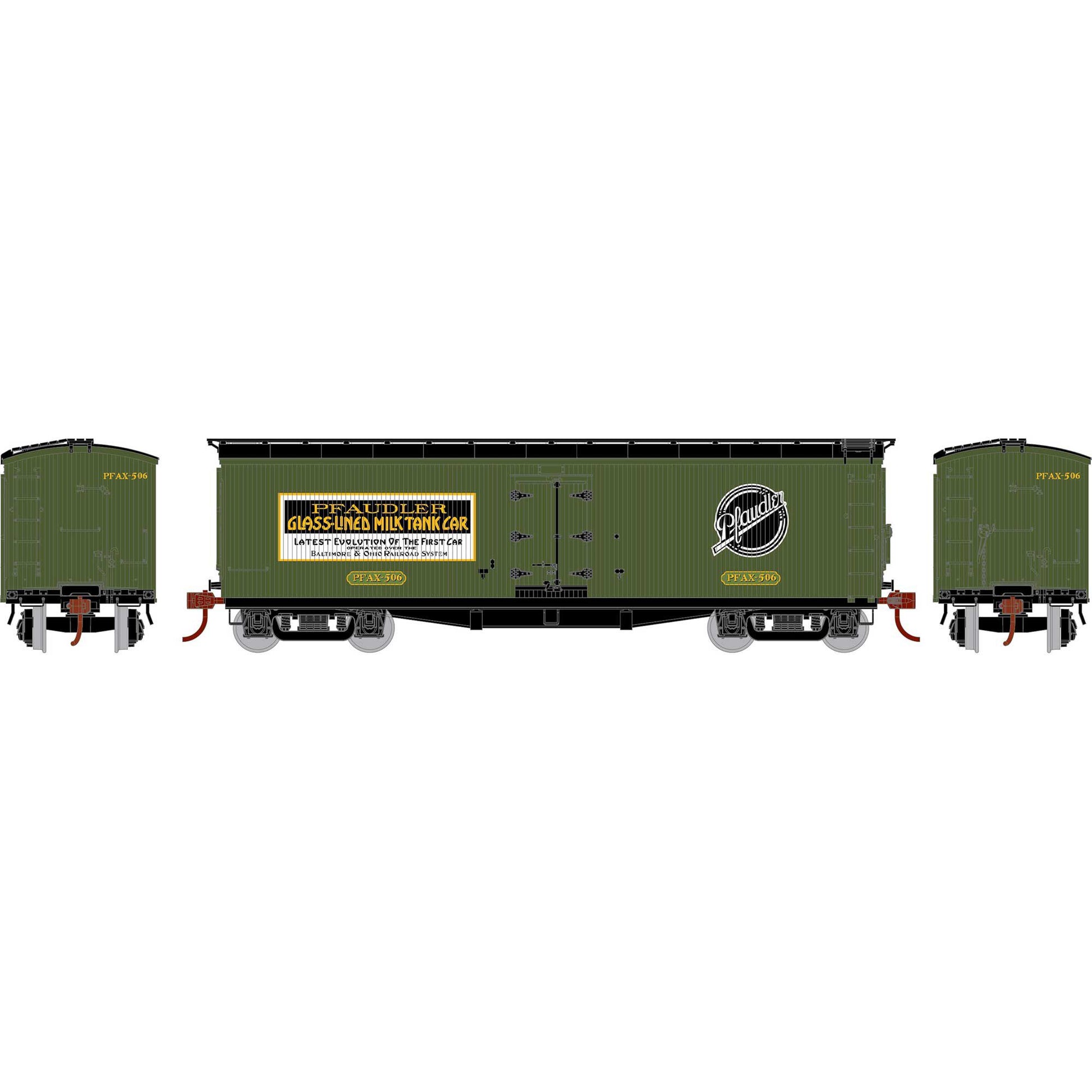 Athearn 24028 N Pfaudler 40' Pfaudler Milk Car #506