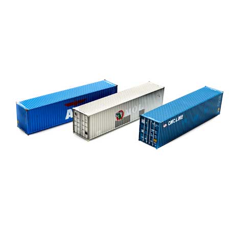 Athearn 27153 HO APL/MOL/CNC Line RTR 40' Hi-Cube Containers (Pack of 3)
