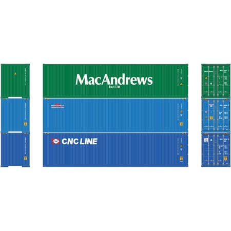 Athearn 27154 HO MMCU/BHCU/CNCU 40' Hi-Cube RTR Container (Set of 3)