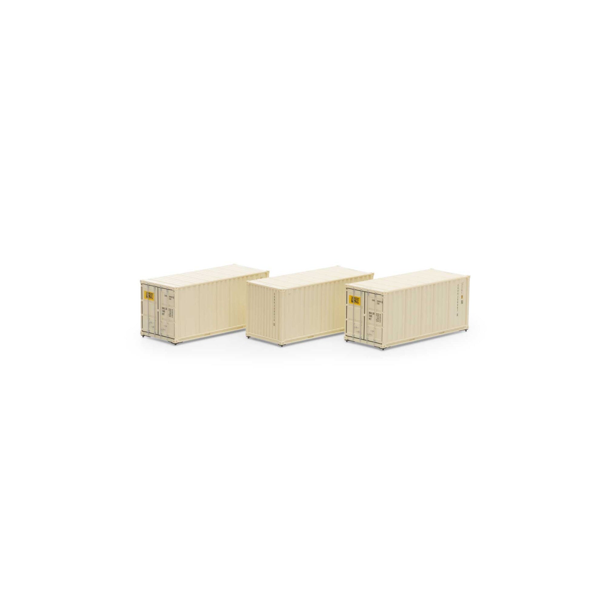 Athearn 27782 HO CKRU 20' Corrugated Container Ready-To-Run #2 (Pack of 3)