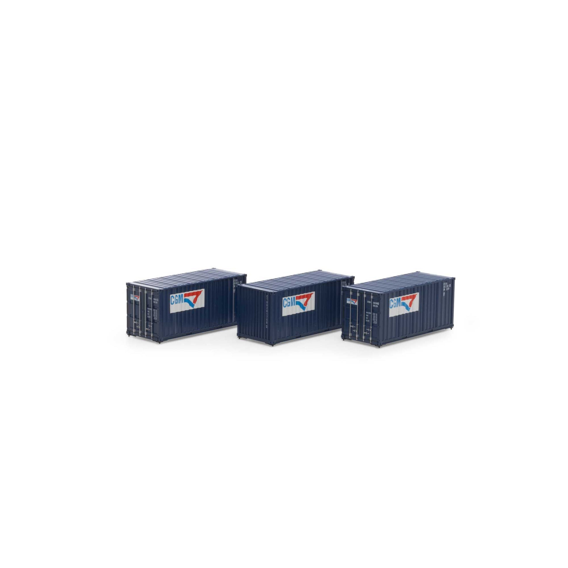 Athearn 27787 HO CGTU 20' Corrugated Container Ready-To-Run #1 (Set of 3)
