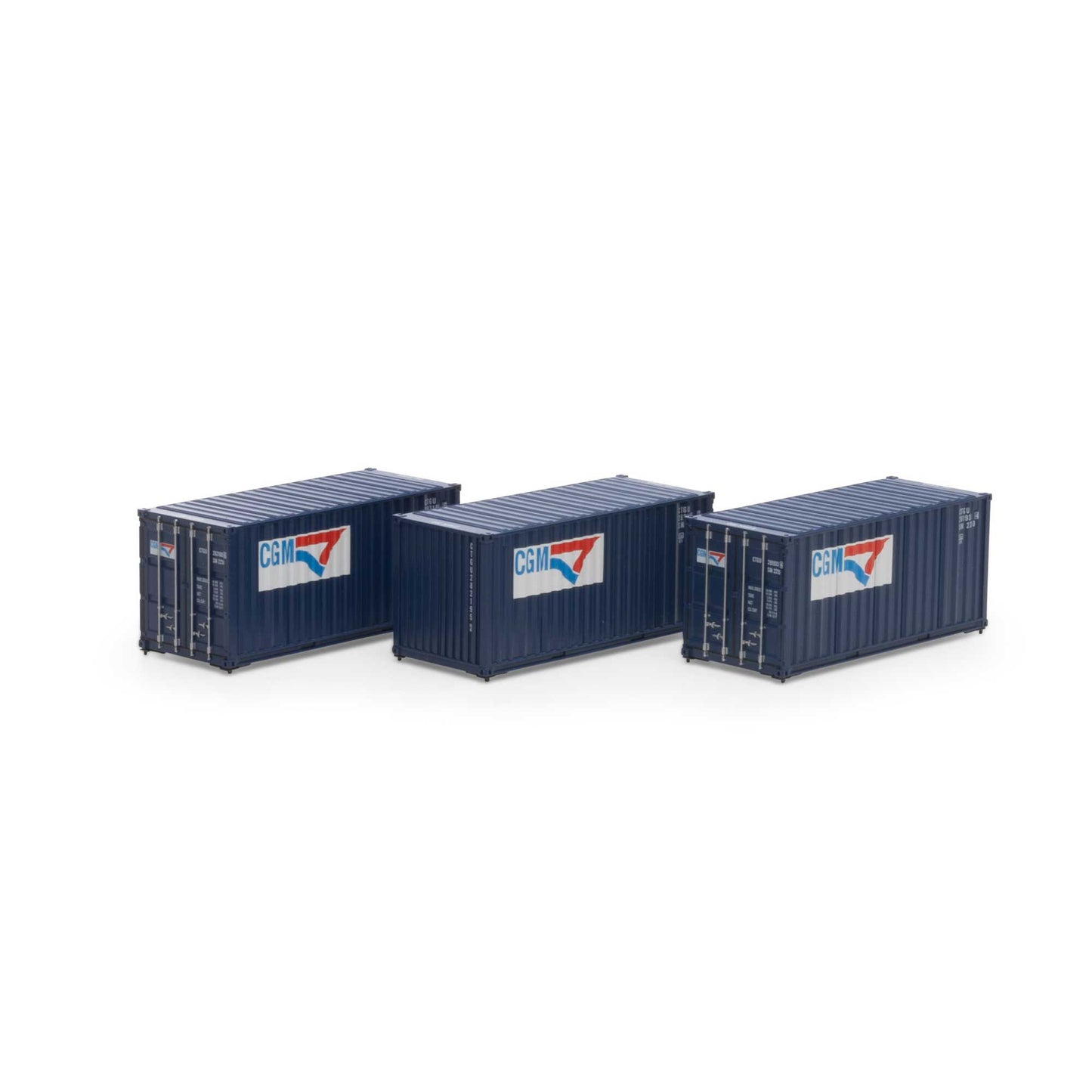 Athearn 27788 HO CGTU 20' Corrugated Container Ready-To-Run #2 (Set of 3)