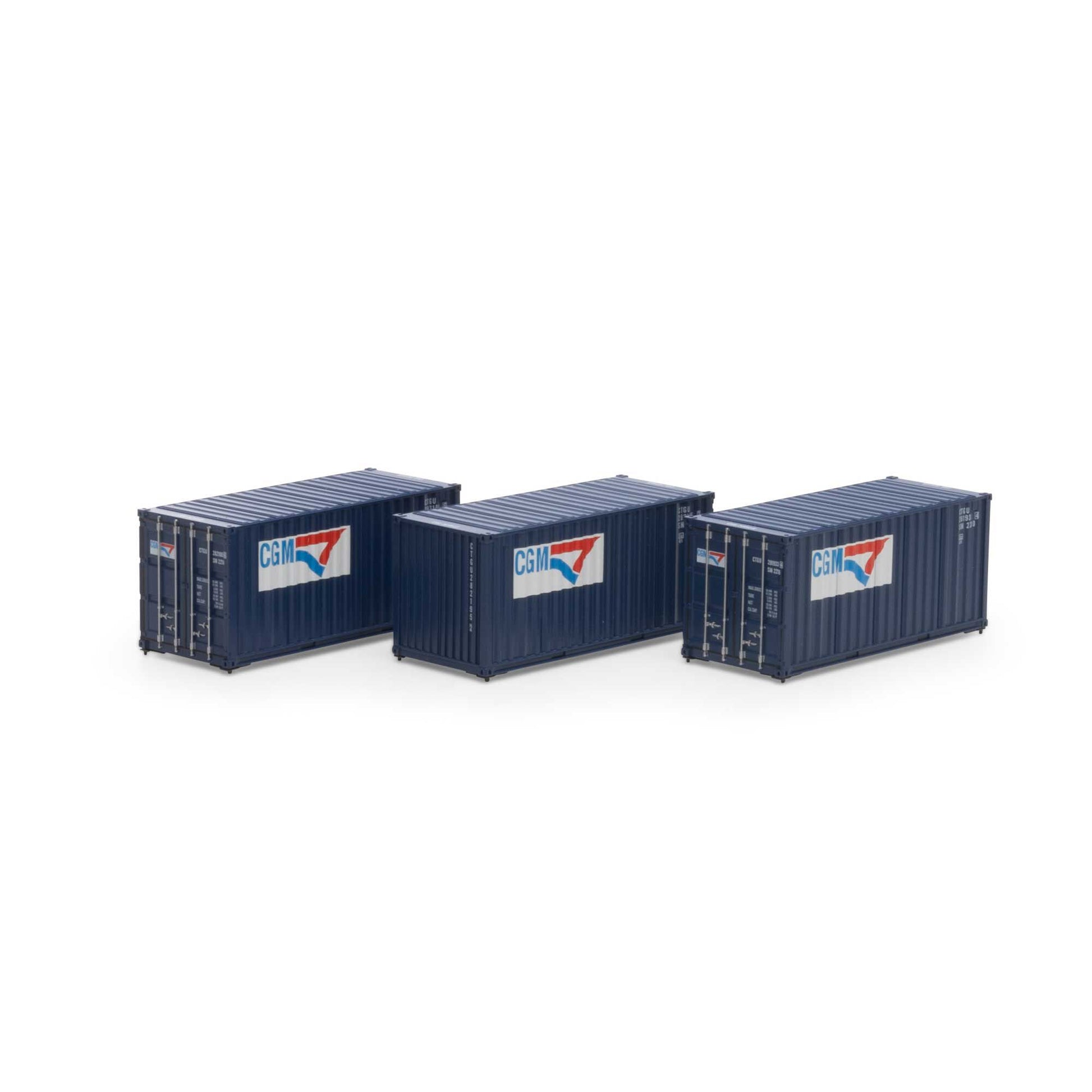 Athearn 27788 HO CGTU 20' Corrugated Container Ready-To-Run #2 (Set of 3)