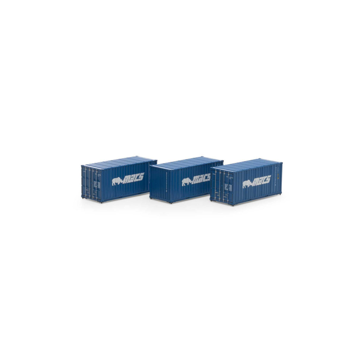 Athearn 27790 HO MOCU 20' Corrugated Container Ready-To-Run #2 (Pack of 3)