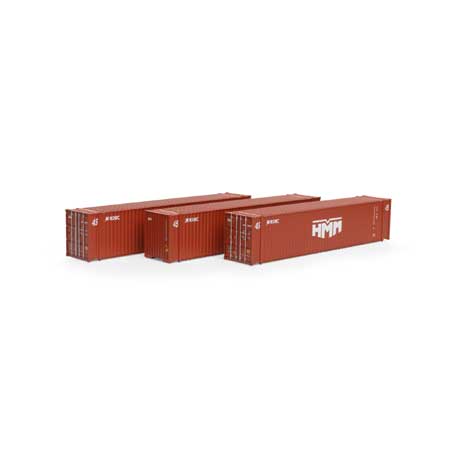 Athearn 28037 HO HMM/KOBC 45' Container Ready-To-Run (Set of 3)