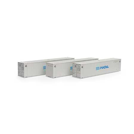 Athearn 28039 HO NOL 45' Container Ready-To-Run #2 (Set of 3)