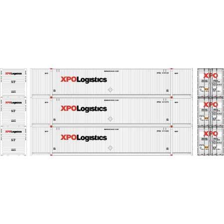 Athearn 28496 HO XPO RTR 53' CIMC Container #1 (Pack of 3)
