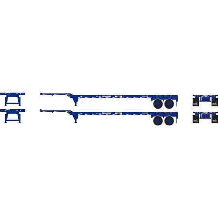 Athearn 28838 HO NYK 45' Container Chassis Ready-To-Run (Set of 2)