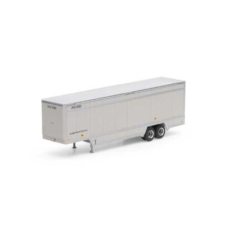 Athearn 29452 HO UPS/No Logo 40' Drop Sill Parcel Trailer #87982