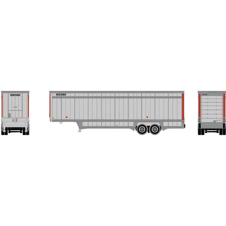 Athearn 30124 N UPS/RedStrip 40' Drop Sill Parcel Trailer #87612