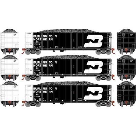 Athearn 3831 N BN Thrall High Side Gondola with Load #3 (Pack of 3) MT/Box