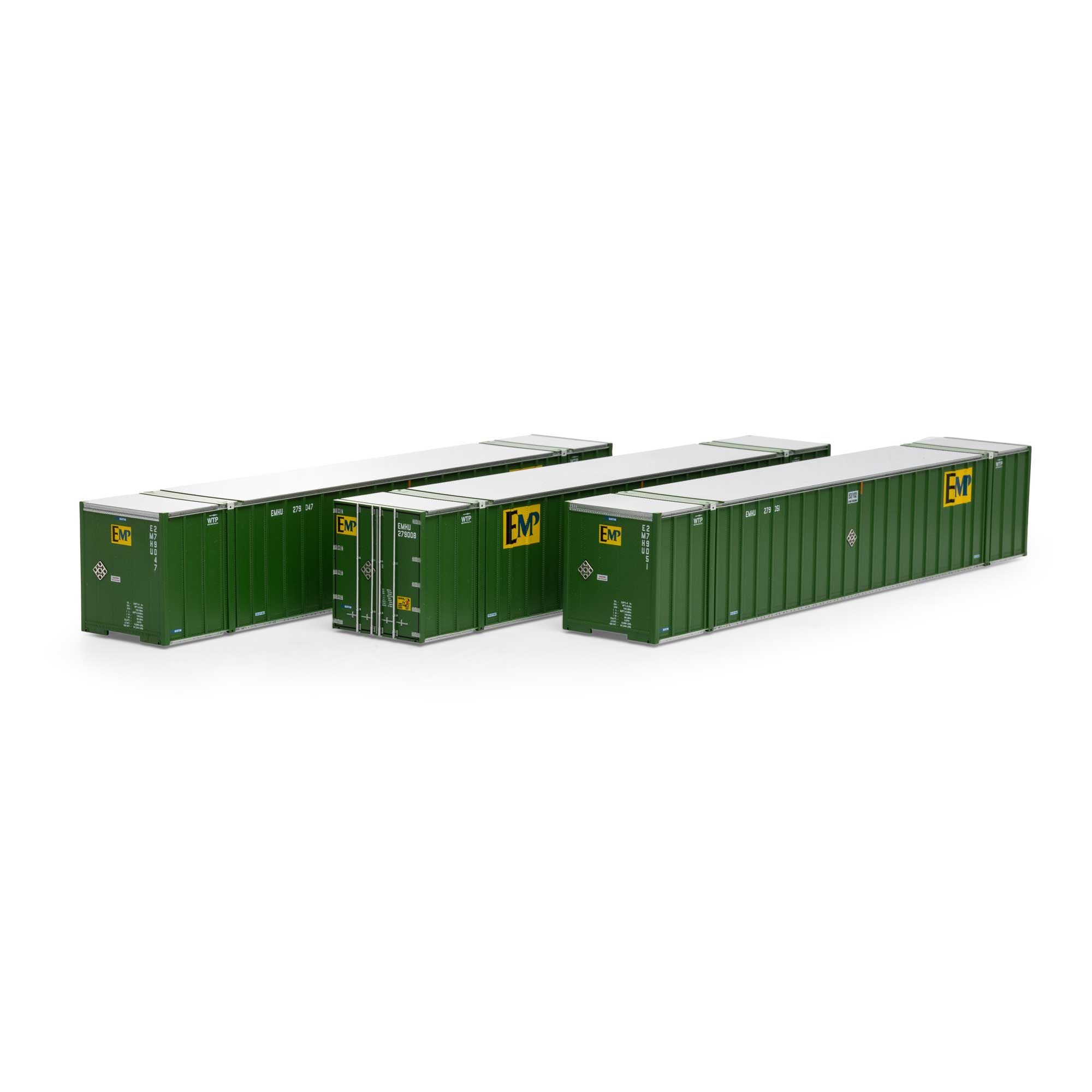Athearn 40127 HO EMP RTR 53' Stoughton Containers #2 (Set of 3) – Trainz