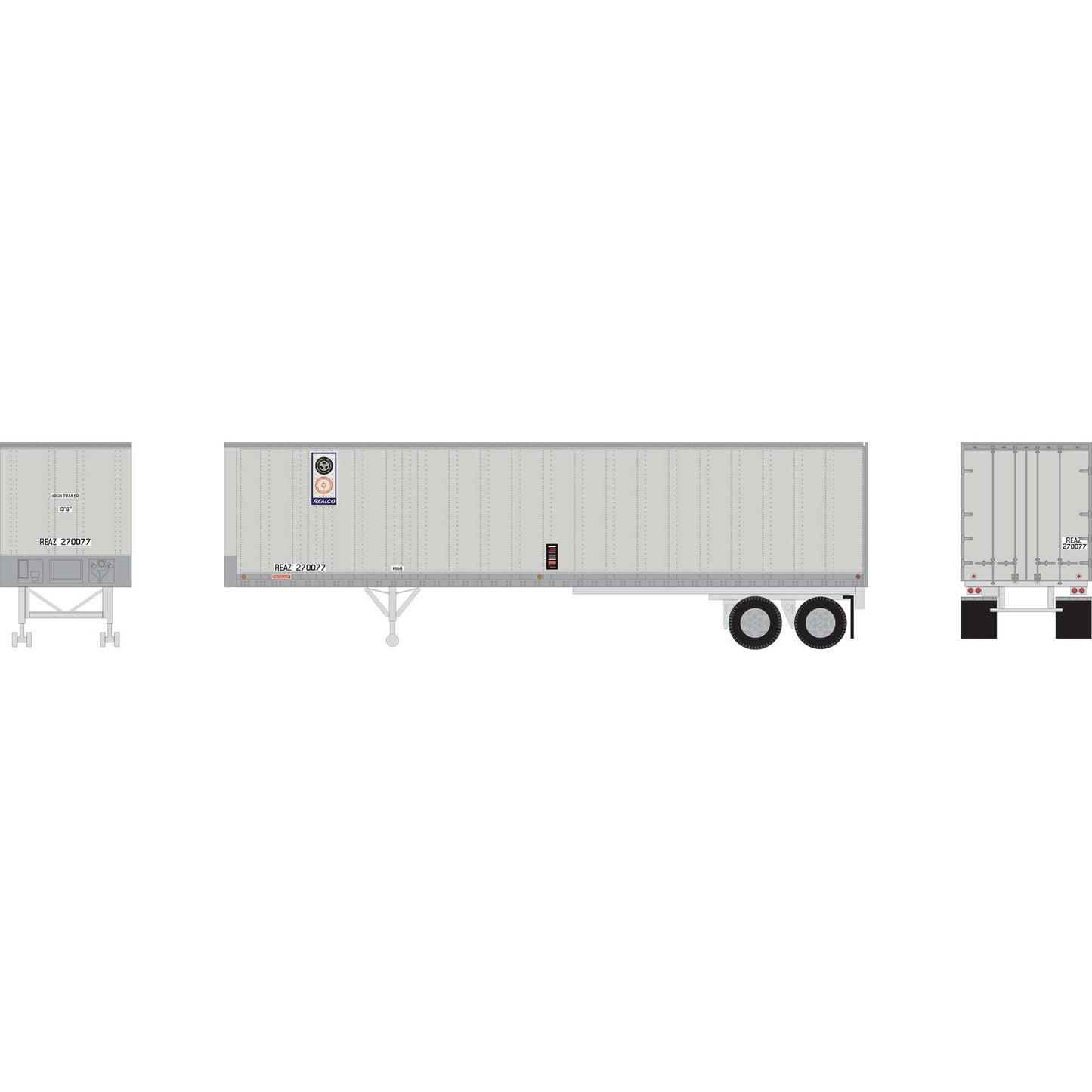 Athearn 5455 N Scale Realco/REAZ 40' Fruehauf Trailer #270077
