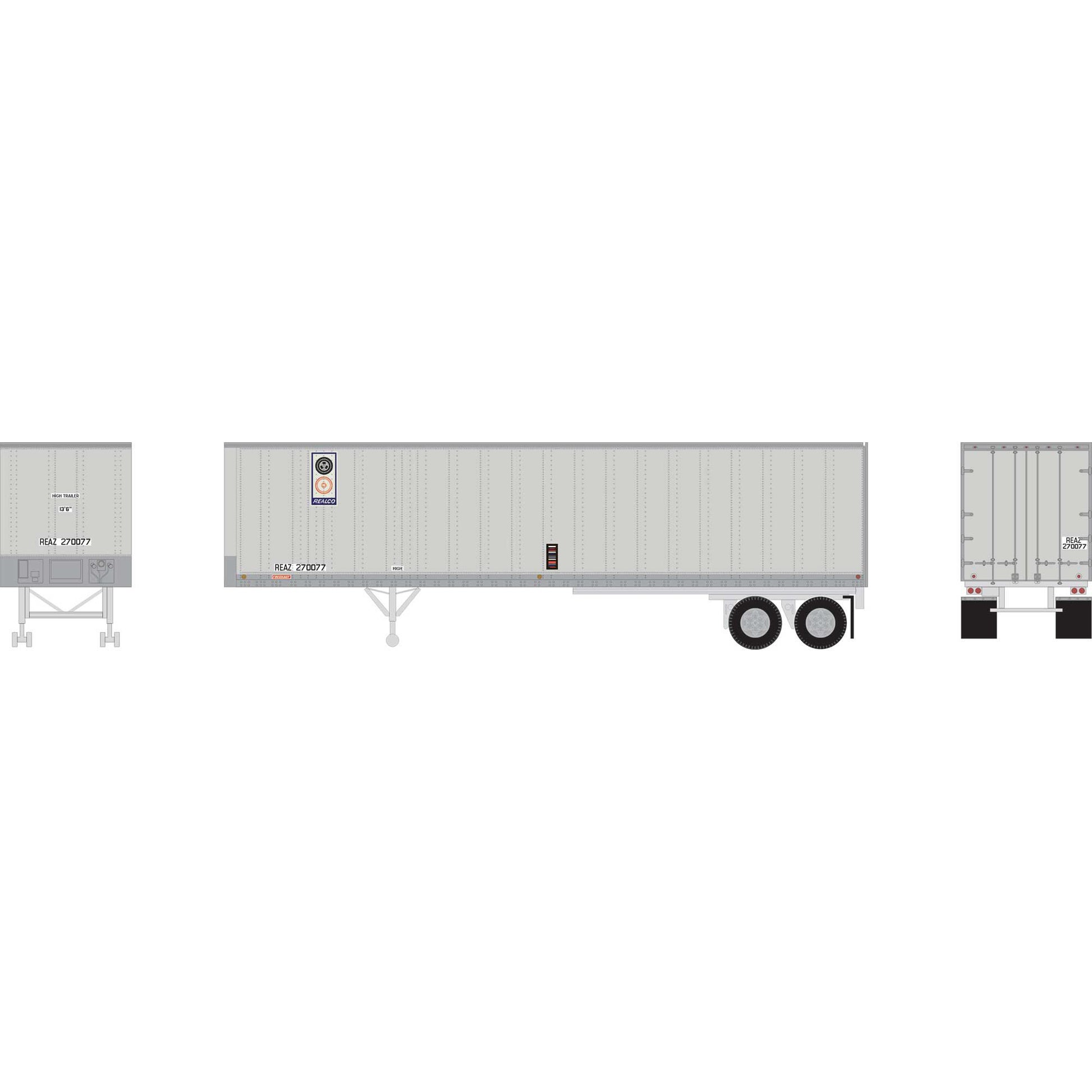 Athearn 5455 N Scale Realco/REAZ 40' Fruehauf Trailer #270077