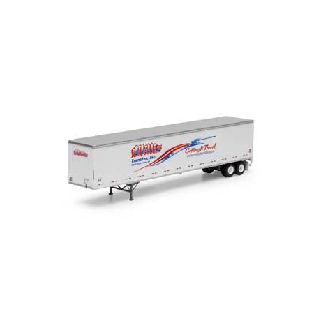 Athearn 72810 HO Millis Transfer RTR 53' Wabash Plate Trailer #1