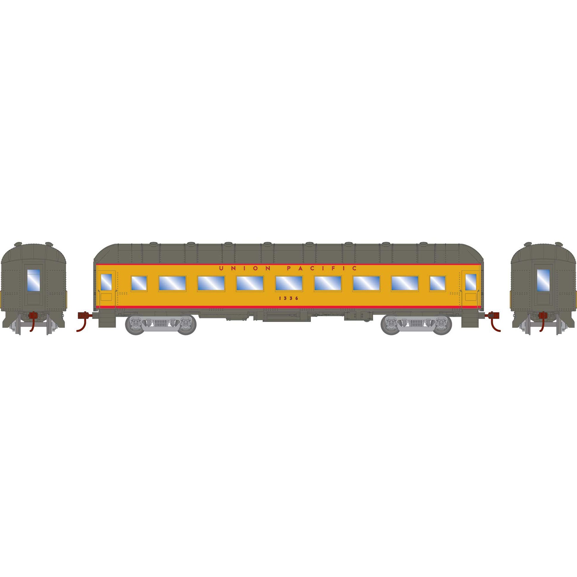 Athearn 73027 HO Union Pacific Arch Roof Coach Ready-To-Run #1336