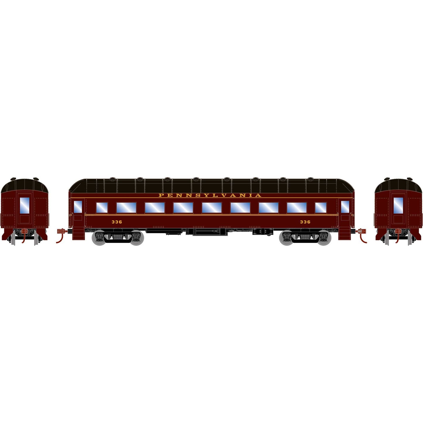 Athearn 73030 HO Pennsylvania Railroad Arch Roof Coach Ready-To-Run #336