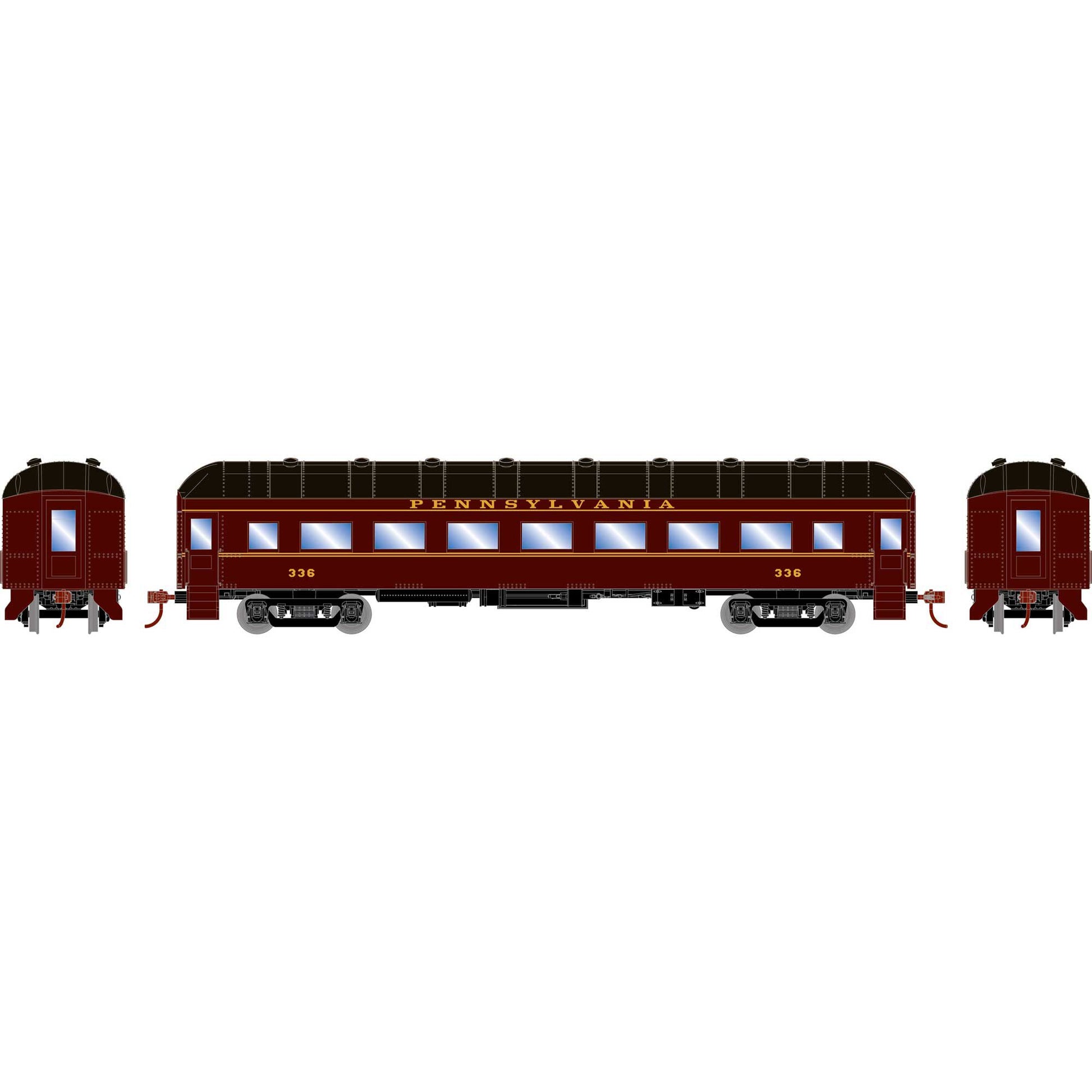 Athearn 73030 HO Pennsylvania Railroad Arch Roof Coach Ready-To-Run #336