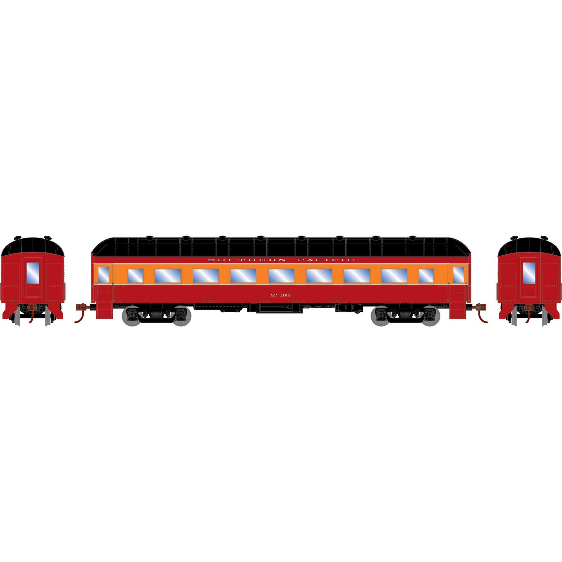 Athearn 73036 HO Southern Pacific Arch Roof Coach Ready-To-Run #1163