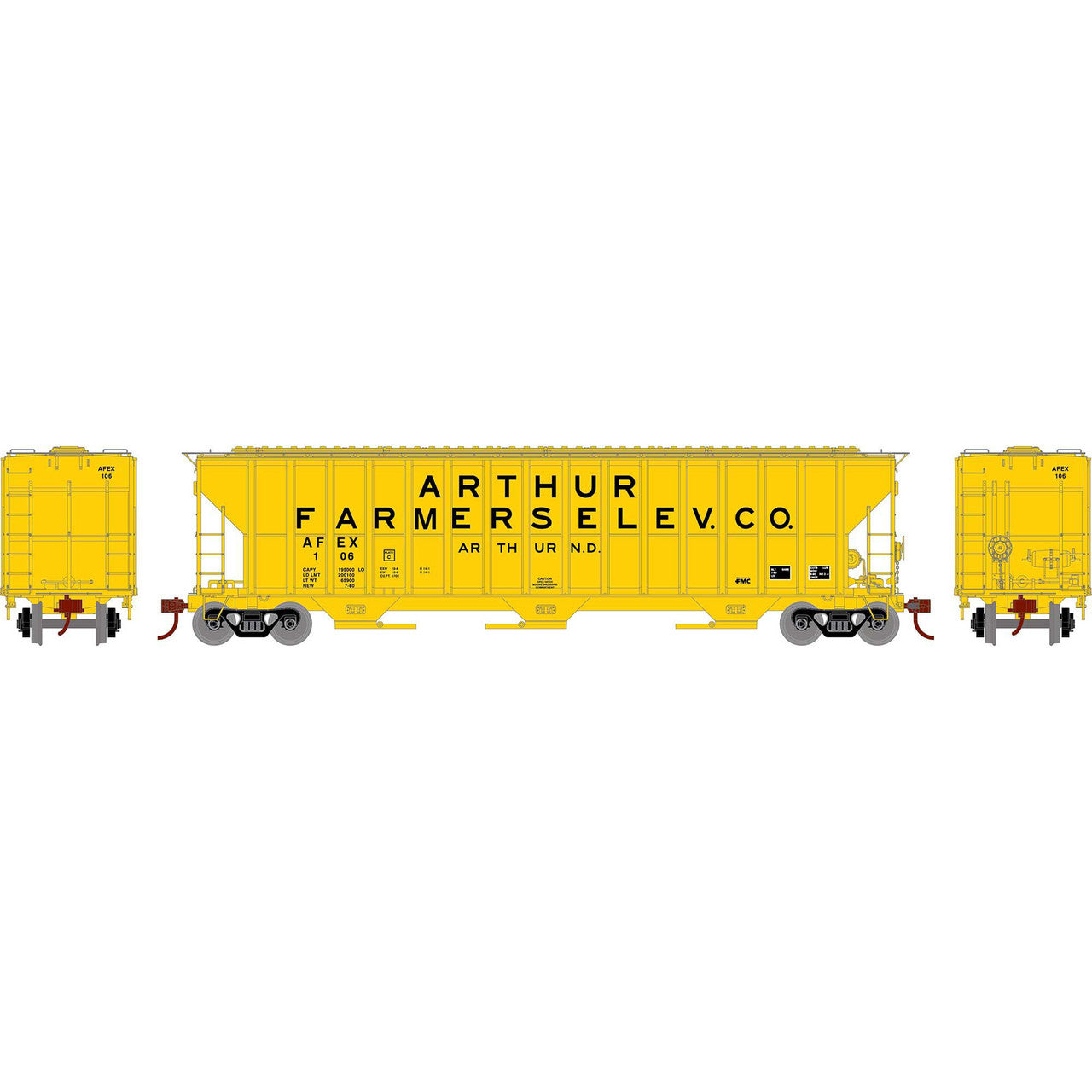 Athearn 81577 HO AFEX RTR FMC 4700 Covered Hopper #106