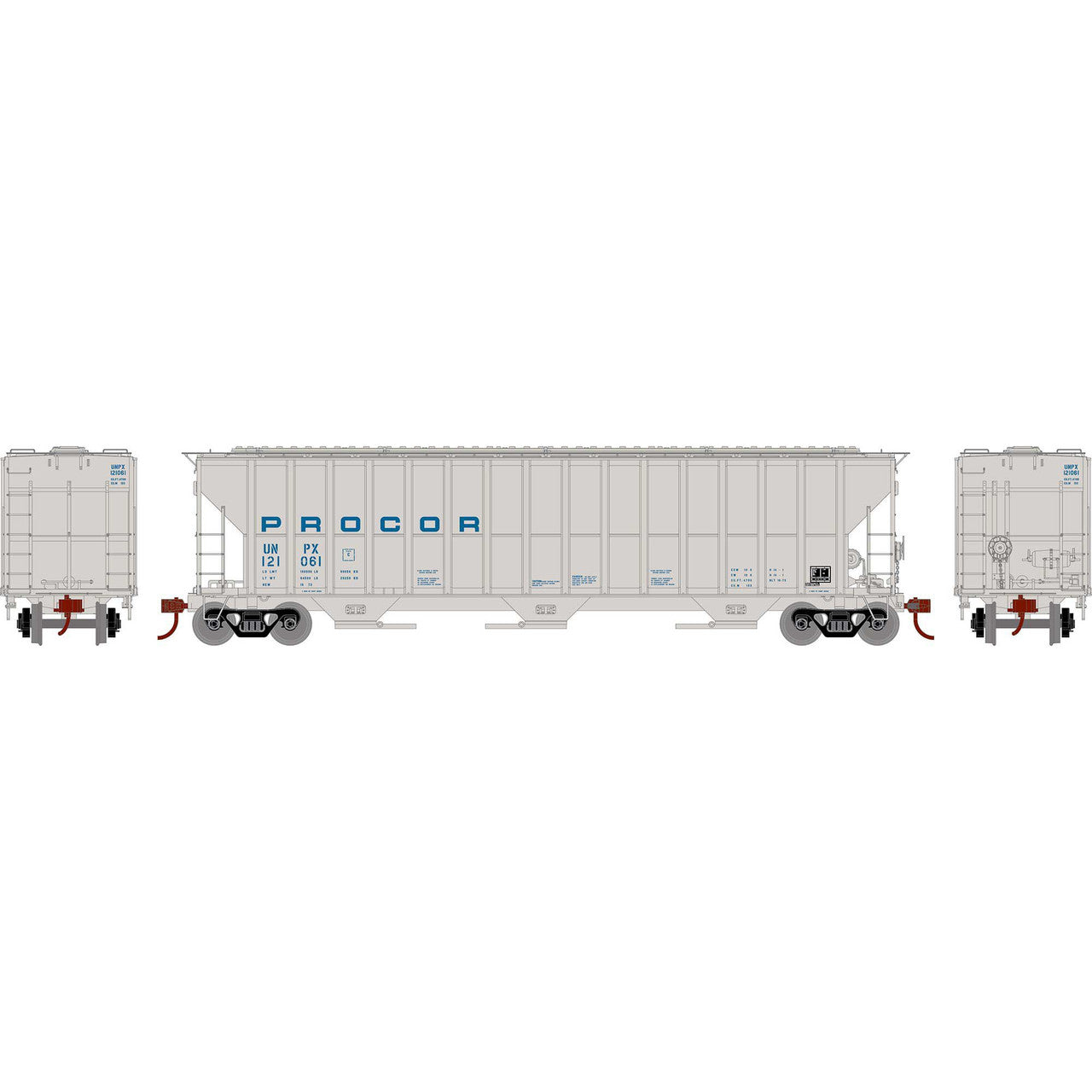 Athearn 81587 HO UNPX RTR FMC 4700 Covered Hopper #121061 LN/Box