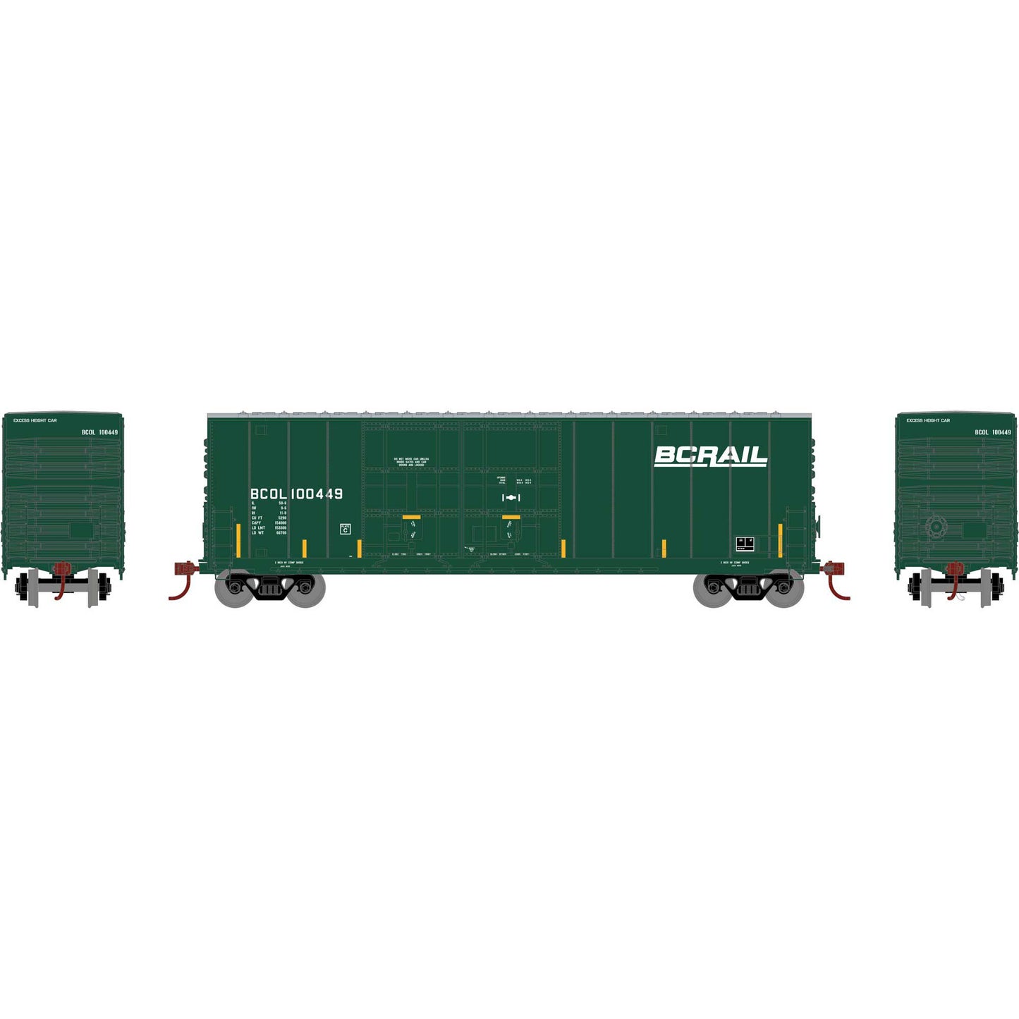 Athearn 88207 HO BCOL High Cube DD Plug Box Car #100449 LN/Box