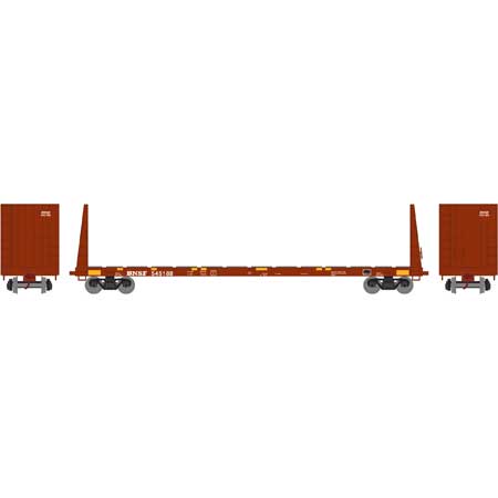 Athearn 90543 HO Burlington Northern Santa Fe 60' Early Bulkhead Flatcar #545188