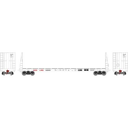 Athearn 90549 HO SOO Line 60' Bulkhead Flatcar #5050