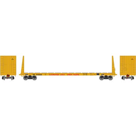 Athearn 90563 HO Union Pacific 60' Bulkhead Flatcar #215555