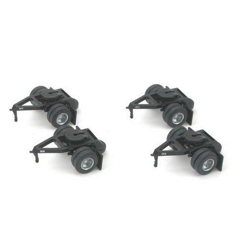 Athearn 91118 HO Black Trailer Dolly - RTR (Set of 4)