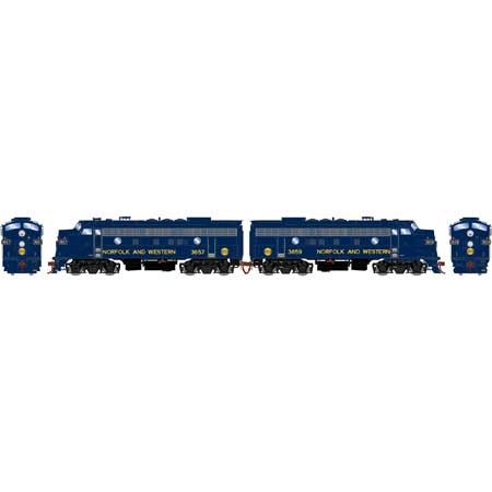 Athearn G19368 HO N&W/Freight F7 A/A Diesel Locomotive #3657/#3659 LN/Box