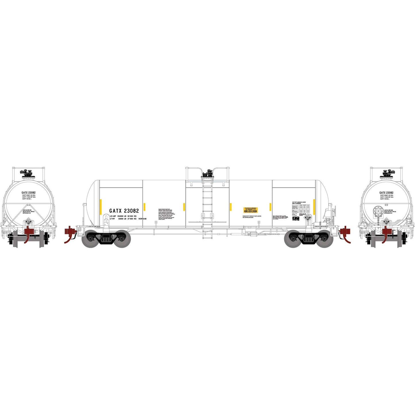 Athearn G37993 HO GATX 20K Gallon Acid Tank #23082