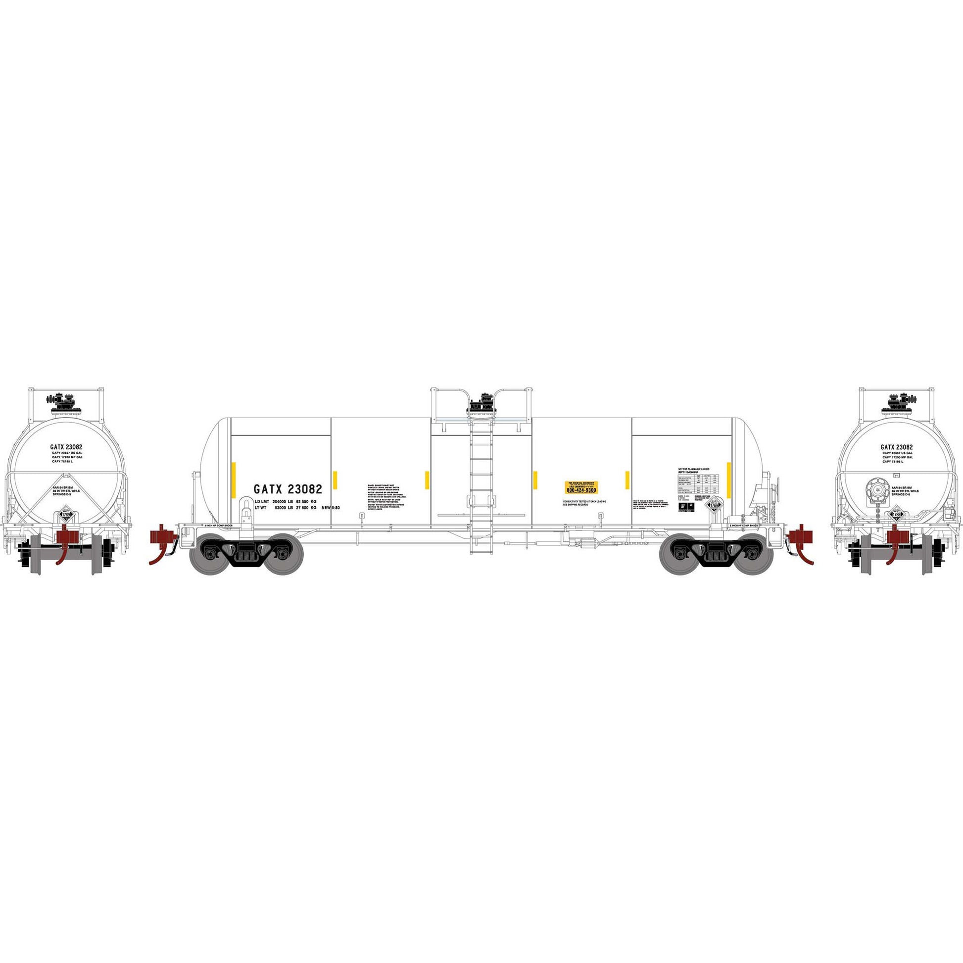 Athearn G37993 HO GATX 20K Gallon Acid Tank #23082