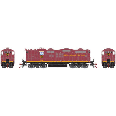 Athearn G64296 HO N&W Tuscan GP9 Diesel Locomotive with DCC & Sound #514