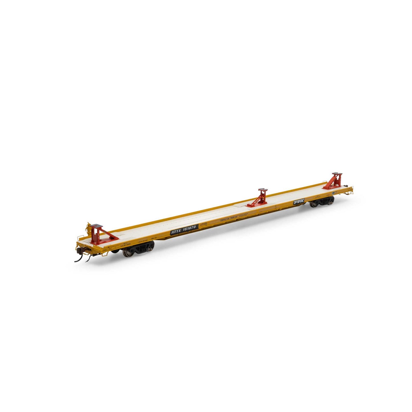 Athearn G69603 HO RTTX/Yellow 1991 Logo F89-F TOFC Flat Car #151870