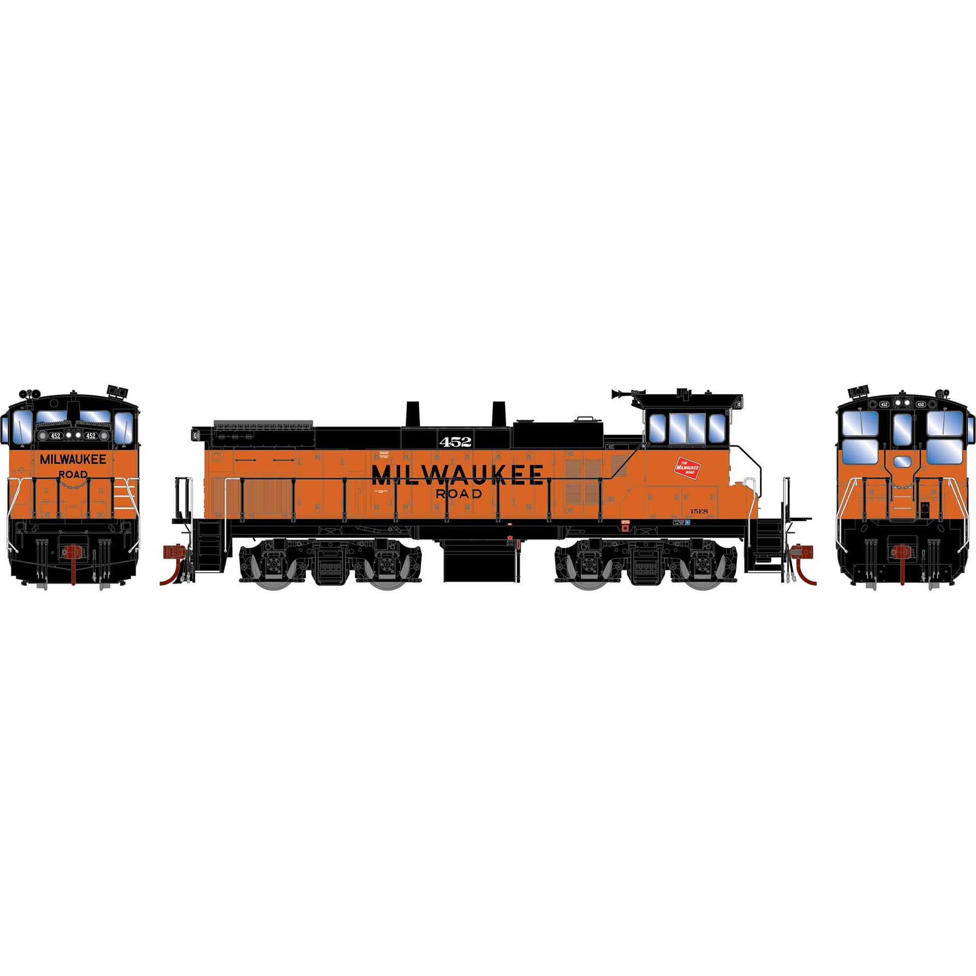Athearn G74520 HO Milwaukee Road MP15AC Diesel Locomotive #460