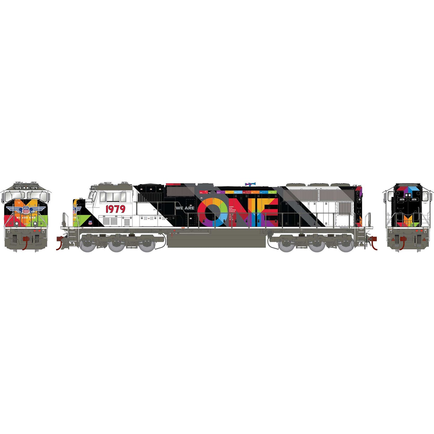 Athearn G75818 HO UP/We Are One SD70M Diesel Locomotive w/ DCC & Sound #1979